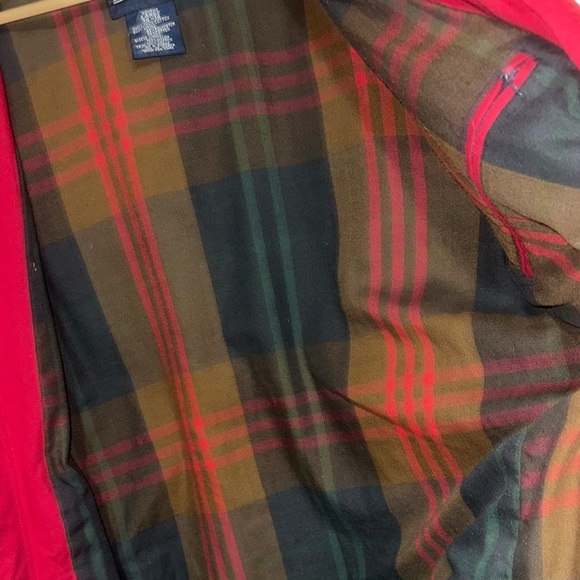 Lands' End Barn Chore Red Jacket Coat Multi Plaid Flannel Lining Women’s Sz L - Picture 12 of 12